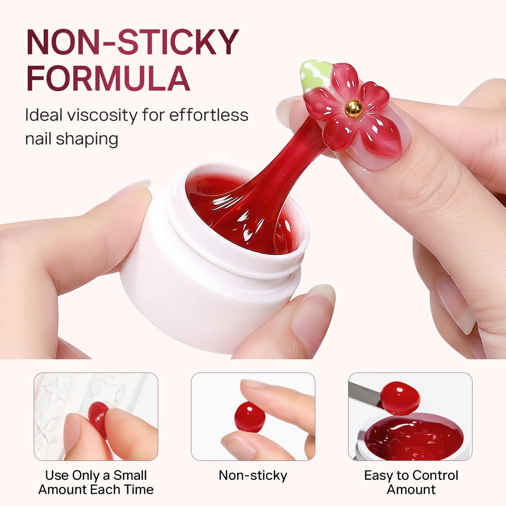 Discover MIZHSE 3D Sculpting Gel, a non-sticky formula for easy nail shaping. 100% genuine, ideal for precise nail art!