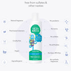 Fresh Monster 2-in-1 Kids Shampoo & Body Wash, Ocean Splash, 8.5 oz | Natural Hair Care for Kids, Toxin-Free & Plant-Based, Tear-Free, Hypoallergenic, Sulfate/Paraben Free, Made in USA