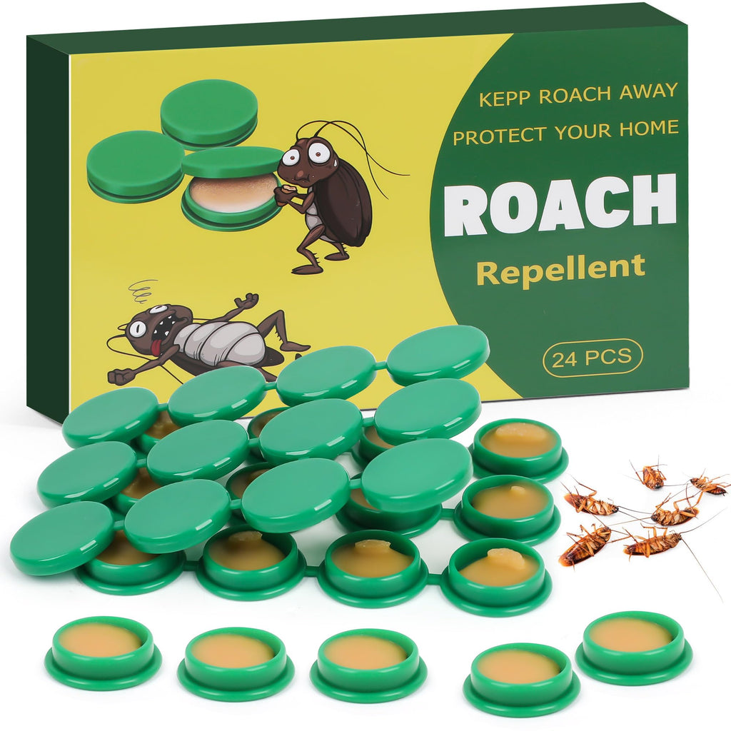 24 Pack Cockroach Gel Bait & Roach Killer Indoor, Powerful Roach Repellent