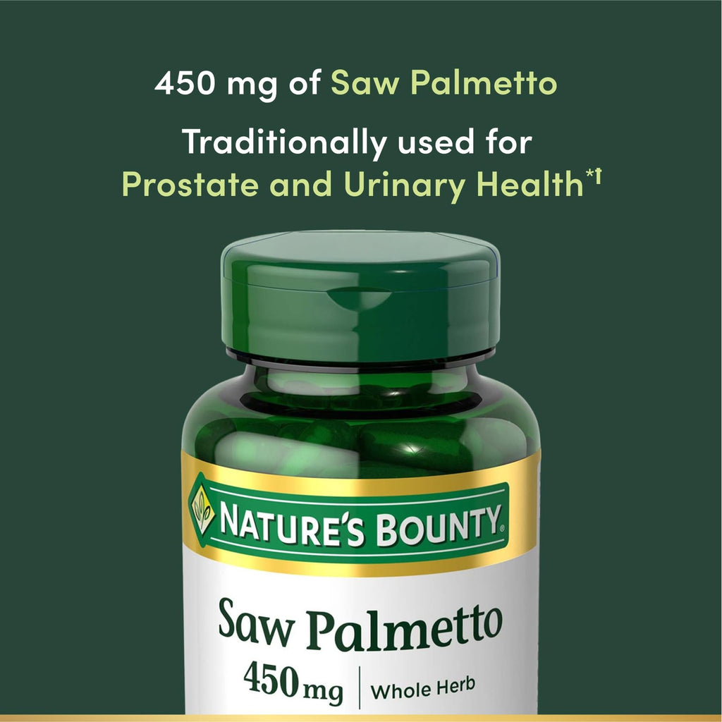 Nature's Bounty Saw Palmetto 450 mg, 100 Capsules