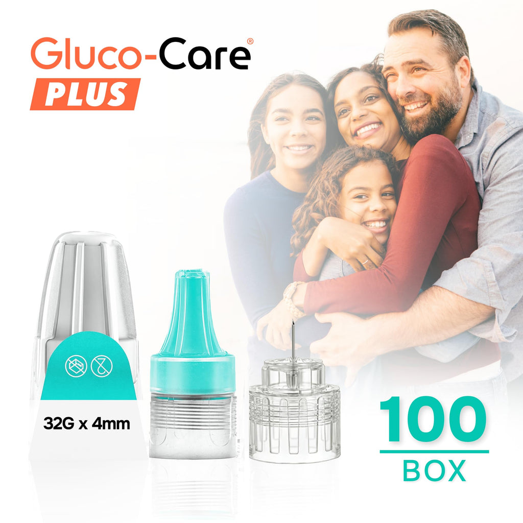 GLUCO-CARE Plus Pen Tips, 32G x 4mm, Ultra-Fine, Twist-On Design, 100 Count