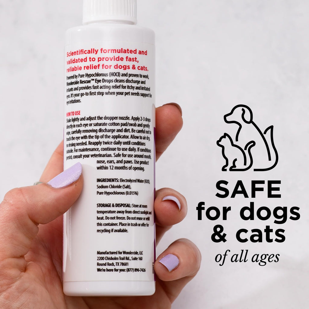 Wondercide Rescue - Eye Drops and Wash for Dogs and Cats - 4 oz