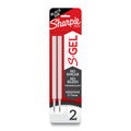 Sharpie S-Gel Refills, Black Gel Ink, Medium Point (0.7mm), 6 Packs of 2ct, 12 Total Refills