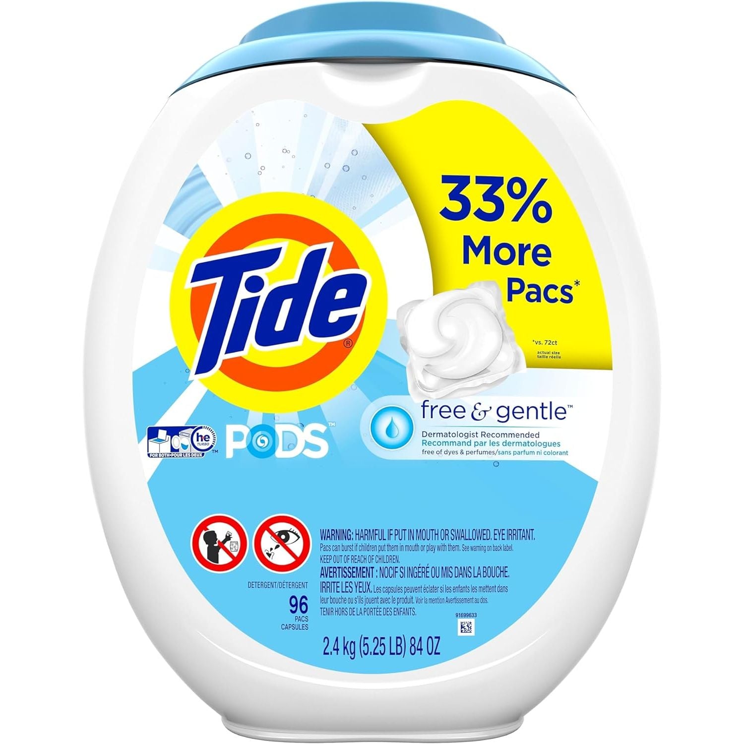 Buy now Tide PODS Free & Gentle Laundry Detergent Soap Pacs, 81 Count, Tide PODS Laundry Detergent at indiglob india