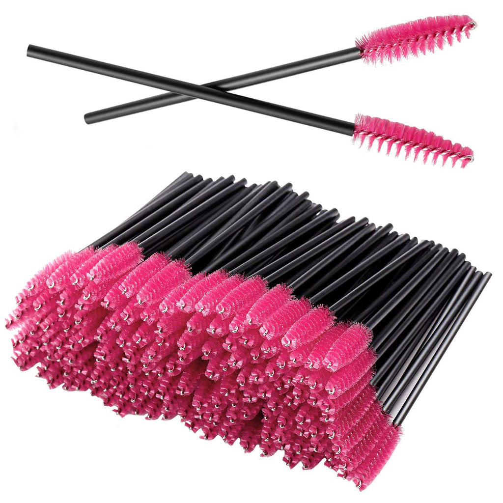100 Pcs Disposable Eyelash Brushes for Eye Lashes and Makeup (Black)