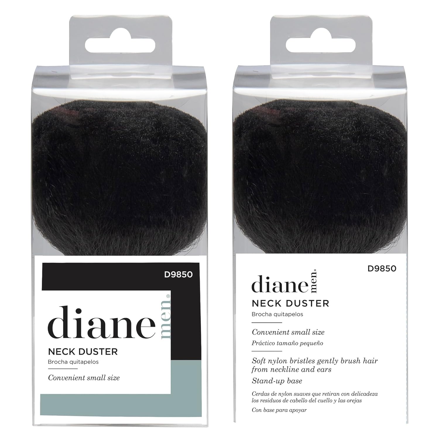 Buy now Diane Neck Duster Brush for Hair Cutting, Removes Loose Hair from Neckline and Ears, Soft Nylon Bristles, Stand Up Base, 5” at indiglob india