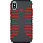 Buy now Speck Products CandyShell Grip Cell Phone Case for iPhone XS/iPhone X - Charcoal Grey/Dark Poppy Red at indiglob india