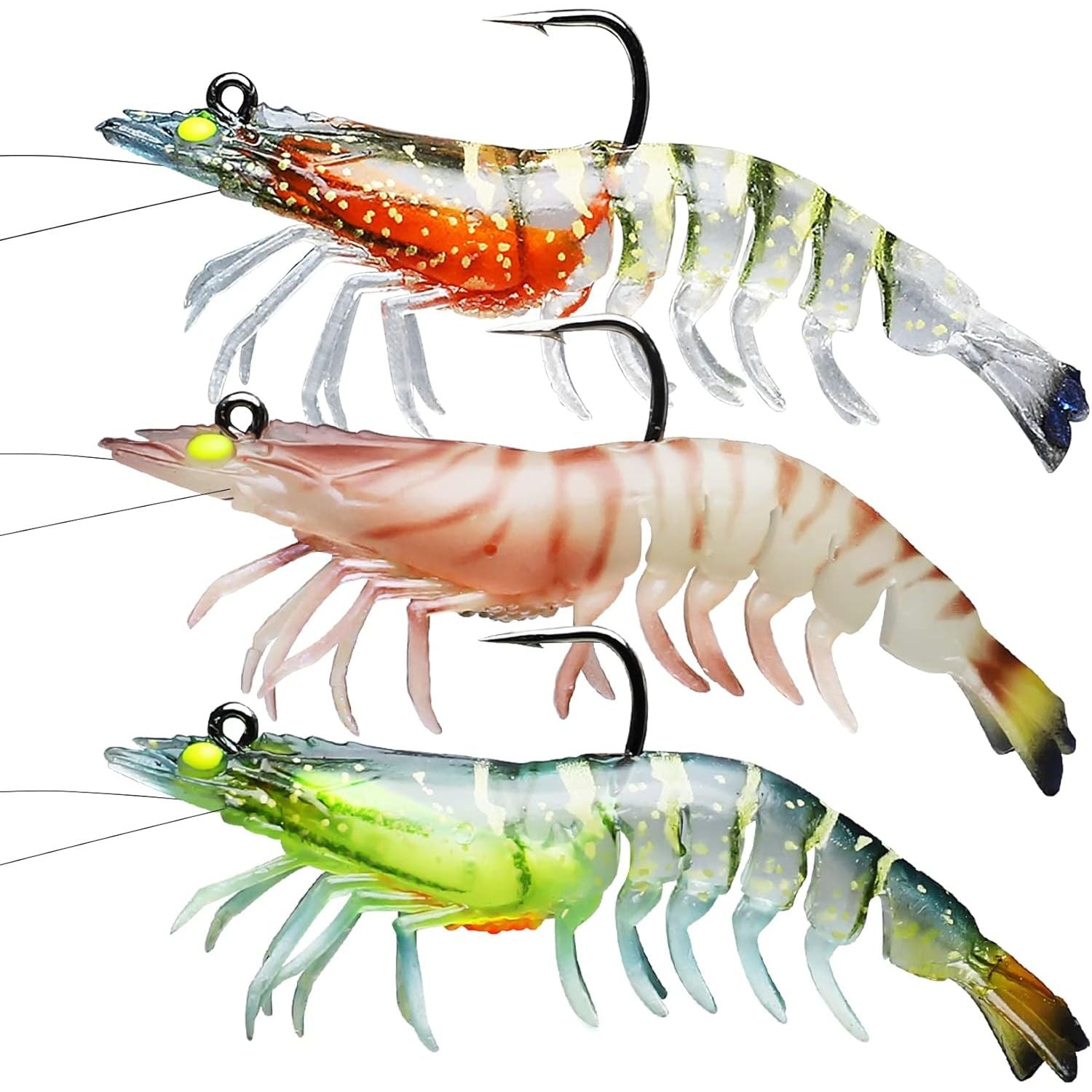 Buy now TRUSCEND Pre-rigged Fishing Jig Lures for Freshwater and Saltwater, Innovative Super Durable TPE Bass Lures, Lifelike Shrimp Crayfish Swimbait, Weedless Lure for Crappie Trout Walleye, Keep Separately A-3.5"-0.4oz at indiglob india