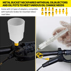 Brake Bleed Kit for Shimano, TEKTRO, TRP Hydraulic Disc Brakes, Brake Fluid Bleeder Kit with180ML Mineral Oil Brake Fluid for MTB/Road Bike Brake