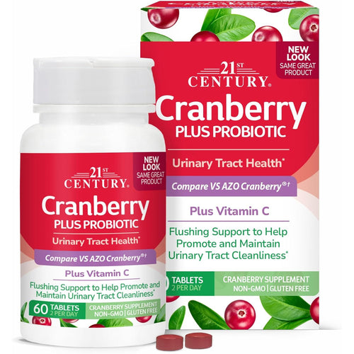 Buy now 21st Century Cranberry Plus Probiotic Tablets, 60 Count at indiglob india