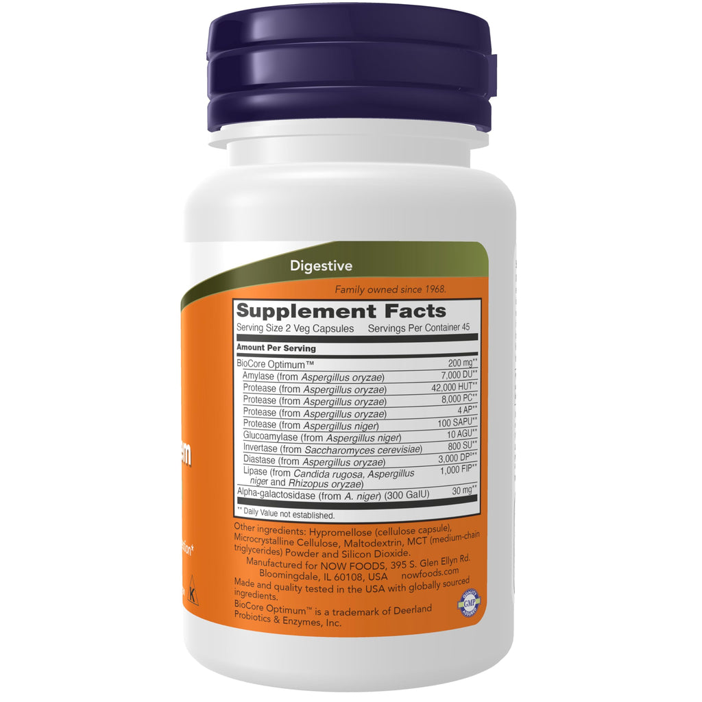 Buy now NOW Foods Supplements, Optimal Digestive System, Full Spectrum Enzymes, 90 Veg Capsules at indiglob india