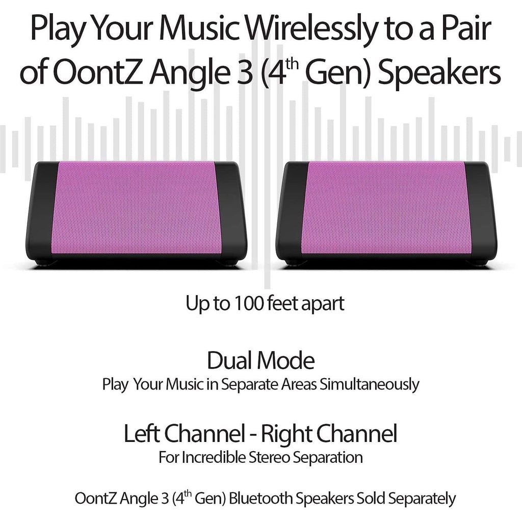 Buy now Oontz Upgraded Angle 3 Portable Bluetooth Speaker 5.0-10W Sound, 14-Hr Battery, 100ft Wireless Range, IPX5 Water-Resistant, Budget-Friendly Small Speaker for Travel, Party, Outdoor or Home (Pink) at indiglob india