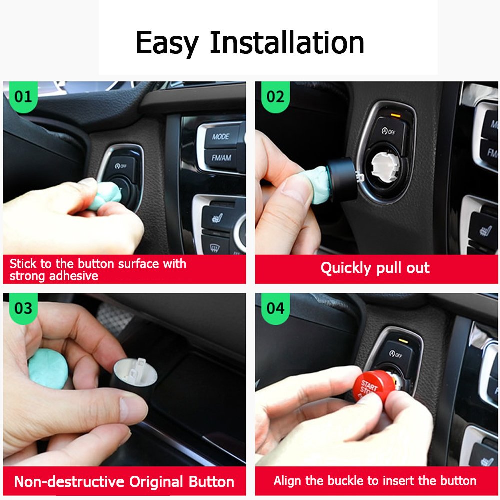 Buy now Jaronx Sports Red Start Stop Engine Switch Button Compatible with BMW,Power Ignition Start Stop Button Replacement(Compatible with BMW 1 2 3 4 5 6 7 X1 X3 X4 X5 X6/F30 F10 F01 F15 G01 G30 G31 G11 G12) at indiglob india