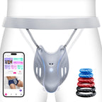 Male Masturbator Sex Toys for Men - Wearable Penis Training Vibrator with 9 Speeds & AI Smart APP Control, Vibrating Male Sex Toys Strokers Glans Trainer for Hands Free, Adult Toys & Games