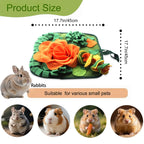 Rabbit Foraging Mat Bunny Snuffle Mat for Small Animal Puzzle Toy