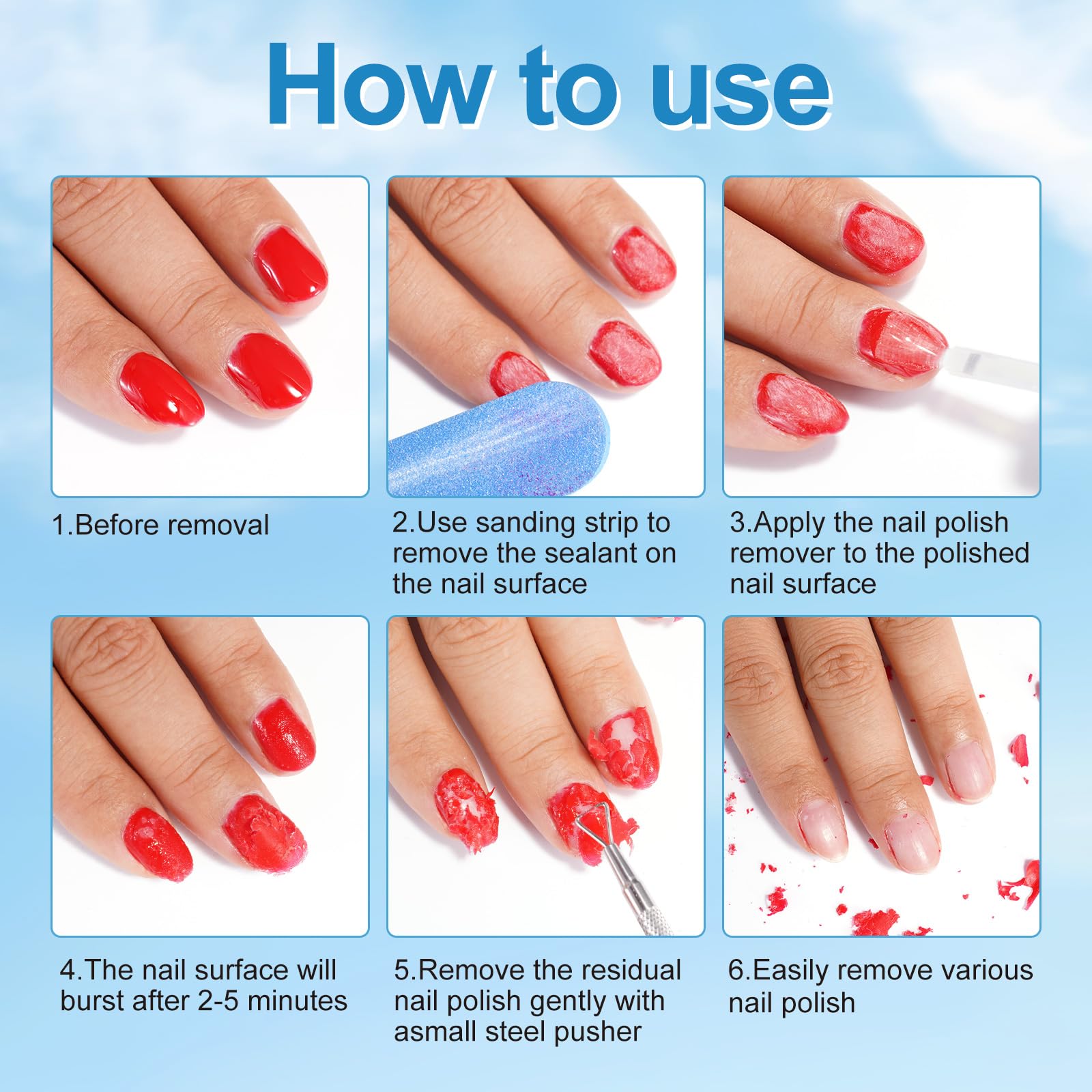 Gel Nail Polish Remover, Gel Polish Remover for Nails, No Need for Foil, Quick & Easy Polish Remover In 3-5 Minutes, No Need Soaking Or Wrapping-15ml