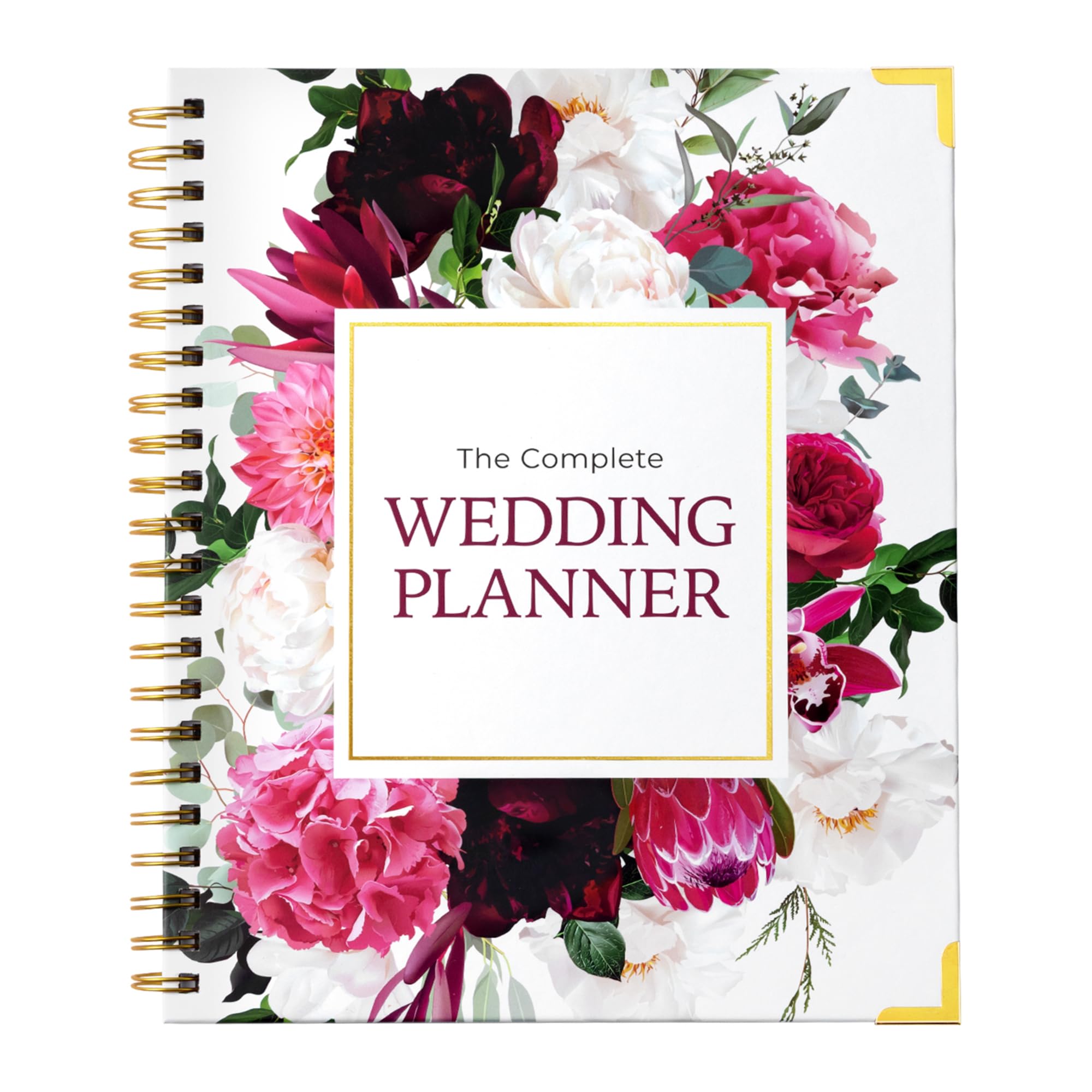 Buy now Your Perfect Day Wedding Planner Book and Organizer - Wedding Planner Book - Bridal Planning Binder with Countdown Calendar - Bride Gifts - (FLORAL) Radiant Pink Flowers at indiglob india
