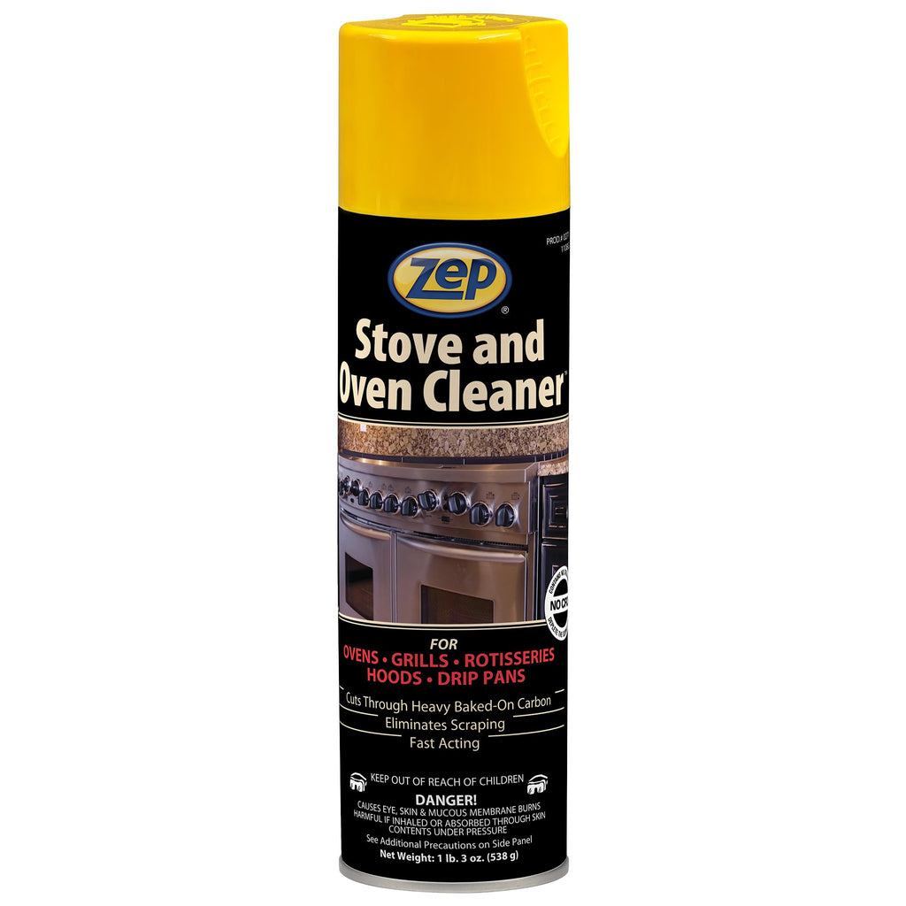 Zep Stove & Oven Cleaner 19 oz (2 Pack) + Blue Microfiber Rag