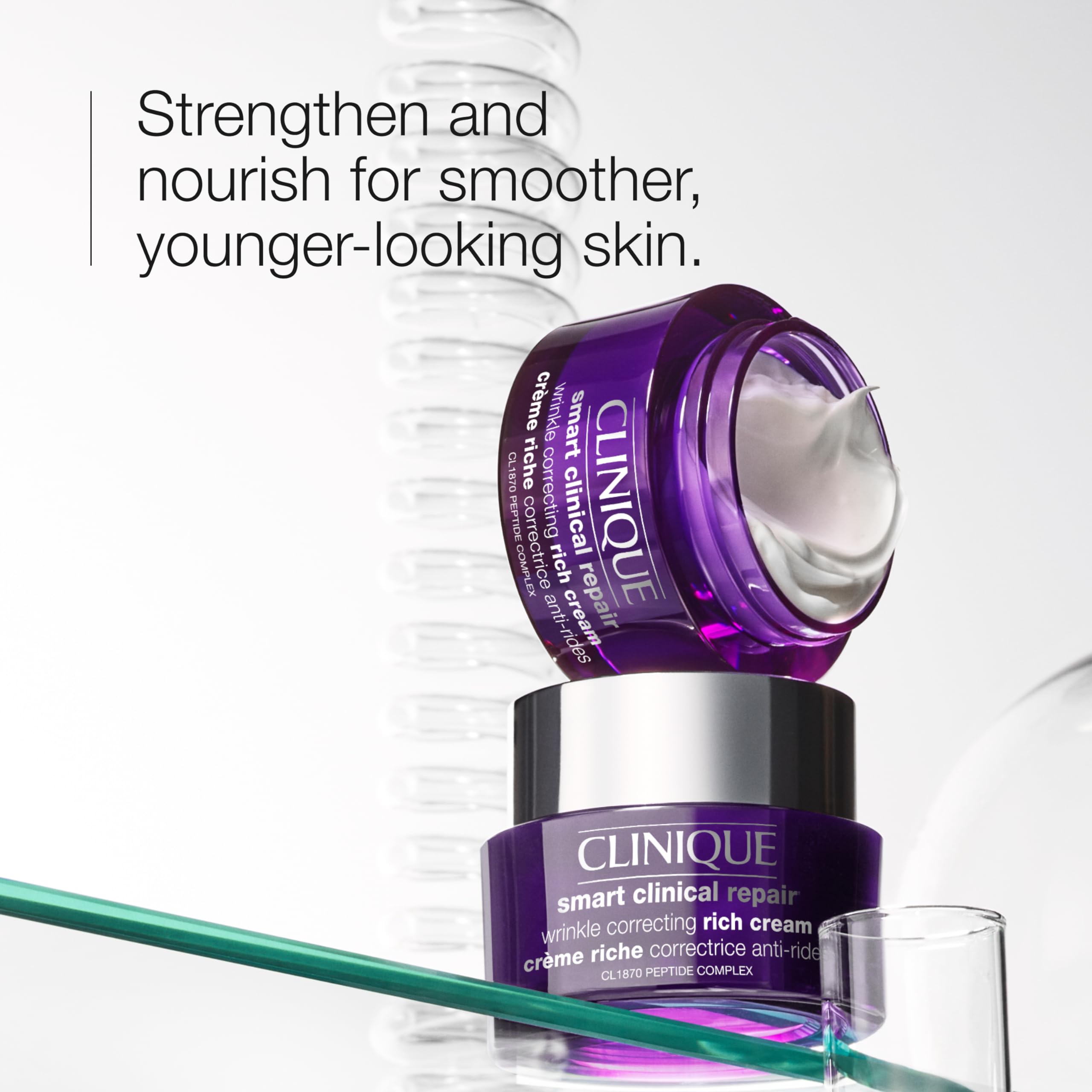 Buy now Clinique Smart Clinical Repair Wrinkle Correcting Anti Aging Rich Face Cream with Peptides + Hyaluronic Acid For Very Dry to Dry Combination Skin Types | Hydrating, 1.7 Fl Oz at indiglob india