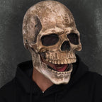 Buy now CosTribe Creepy Full Head Skull Mask with Moving Jaw Halloween Scary Latex Helmet for Cosplay Party Props at indiglob india