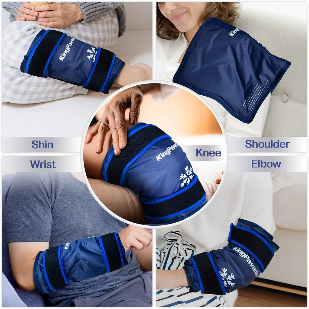 Buy now XXL Knee Ice Pack Wrap Around Entire Knee After Surgery, Reusable Gel Pack for Injuries, Large Ice Pack for Pain Relief, Swelling, Surgery, Sports Injuries, 1 Pack at indiglob india