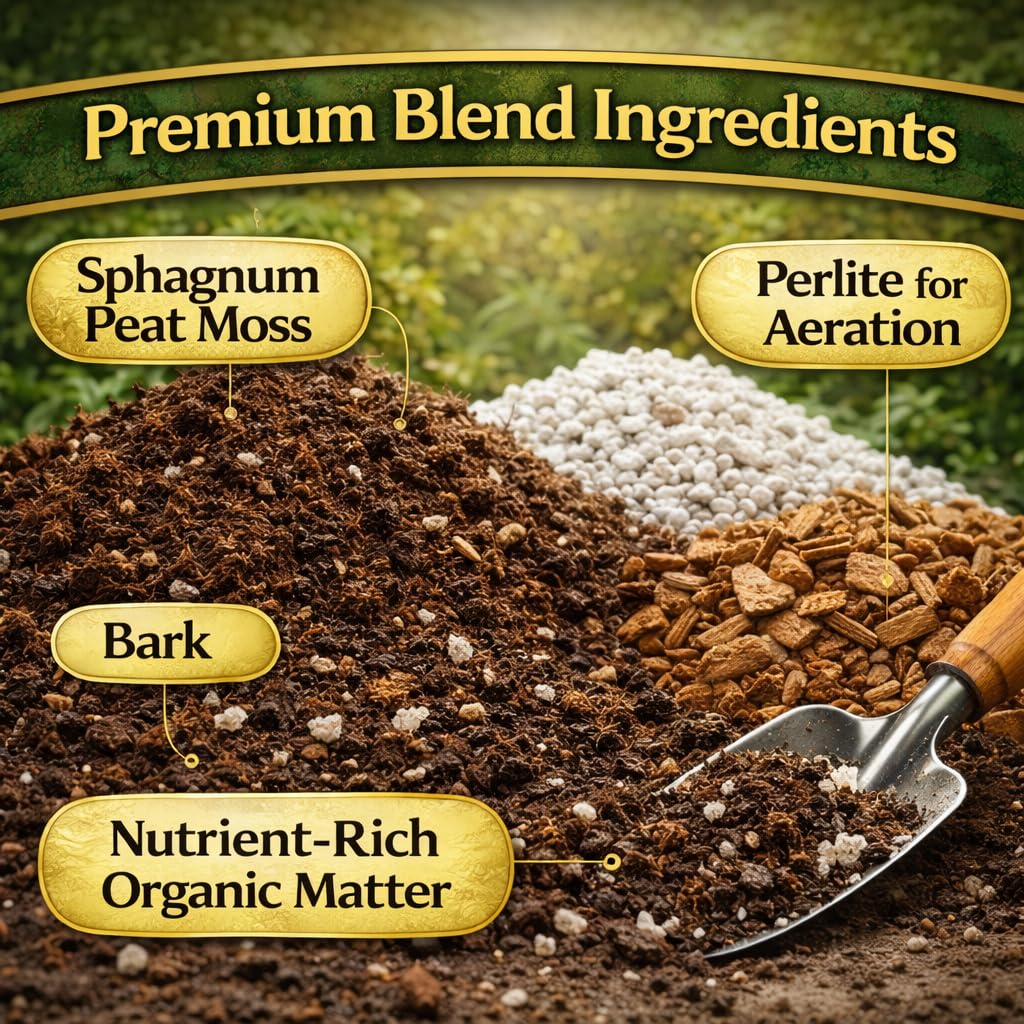 Potting Mix Soil 3 QT for Indoor Plants & Outdoor Gardening – Seed Starter Soil, All Purpose Planting Mix – Moisture Retaining, Fast Draining Soil for Seeds, Herbs, Flowers & Vegetables
