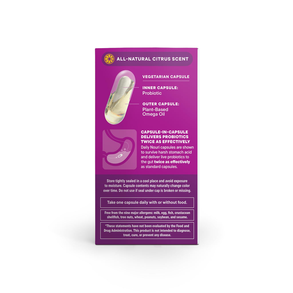 Daily Nouri Hormone Balance Probiotic for Women | Healthy Estrogen Metabolism, Hormone & Cycle Support | Gut-Hormone Support for PMS, Skin, Bloating & Perimenopause | 7 Studied Strains + Plant Omega