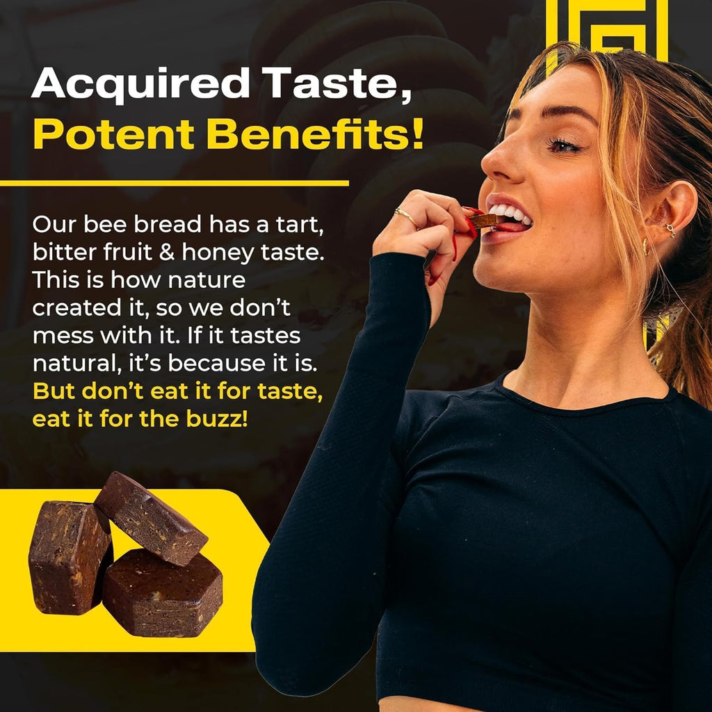 Spartan Bee Bread Chewables, Raw Organic Bee Pollen, Propolis, Royal Jelly