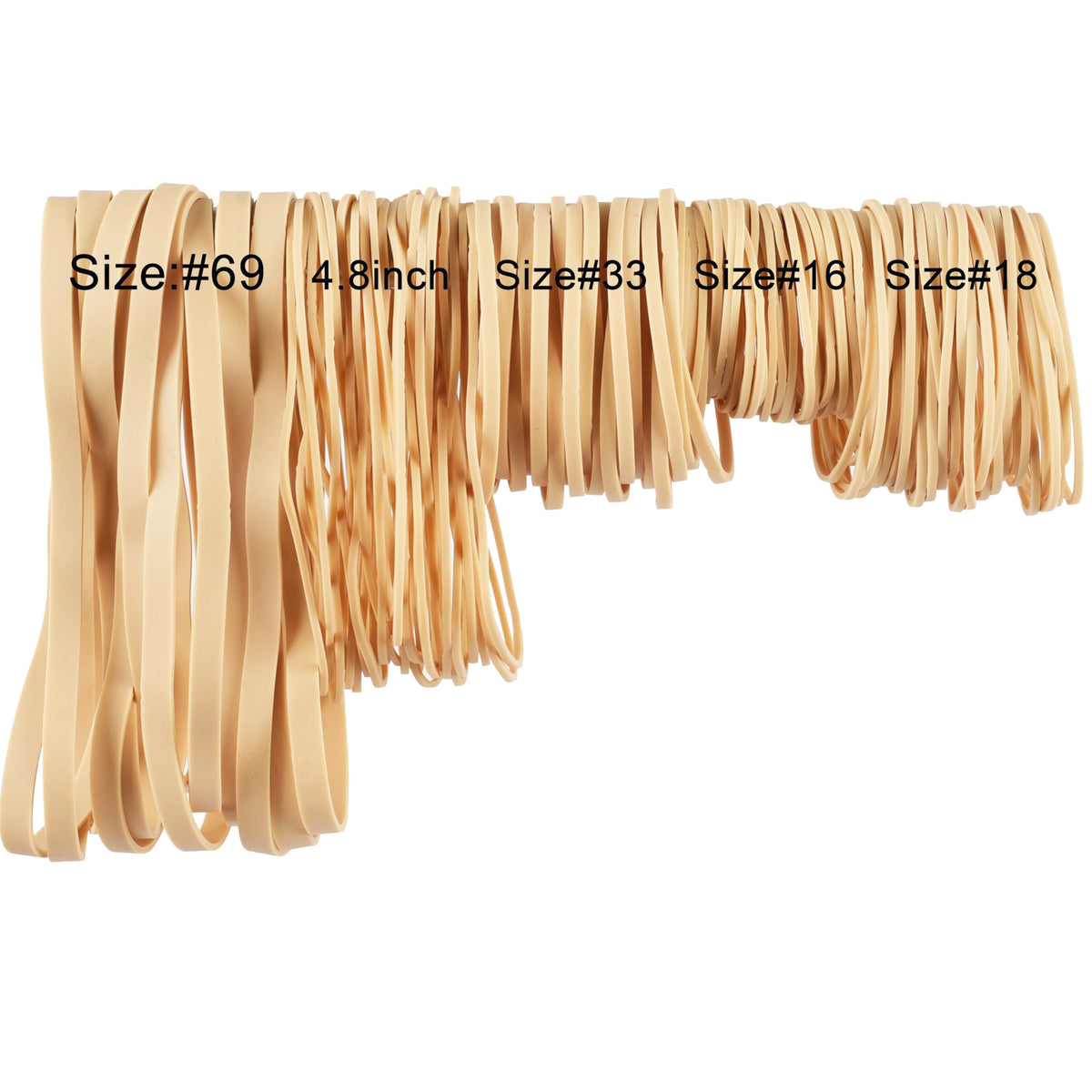 330 Pcs 5 Sizes Rubber Bands Assorted Sizes for Office Supplies