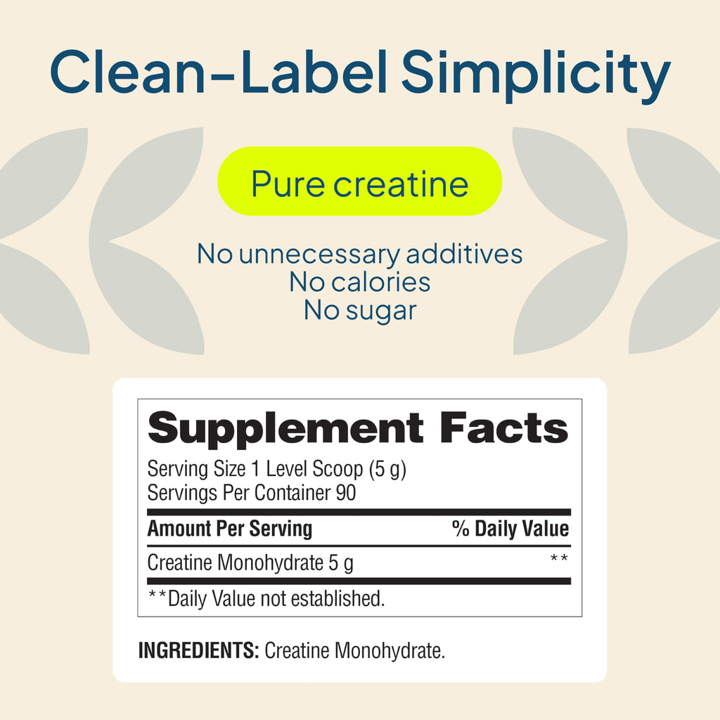 Nature's Wonder Micronized Creatine Monohydrate Powder, 90 Servings | 5g Pure Creatine per Serving, Unflavored, Gluten-Free, Lean Muscle, Strength, Recovery Support for Women & Men, RD-Formulated