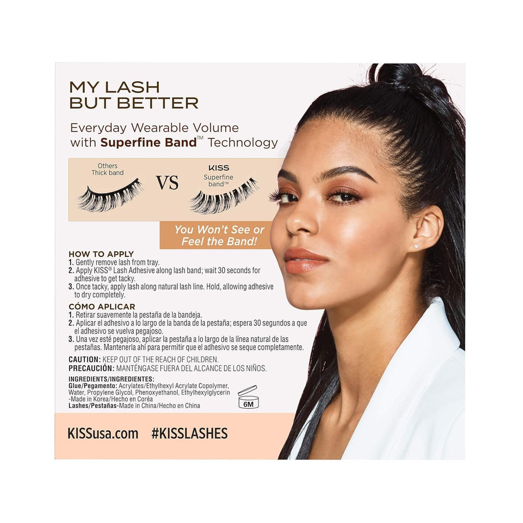 Buy now KISS My Lash But Better, False Eyelashes, 'All Mine', 10mm, Includes 1 Pair Of Lash, Easy to Apply, Reusable Lash Clusters at indiglob india