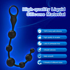 Vibrating Anal Beads Anal Toys, SMAM 12″ Insertable Silicone Long Butt Plug Prostate Massager with 10 Vibration Modes 3 Motors 6 Beads, Adult Toys Anal Trainer Sex Toy Sex Toys for Men Women Couples