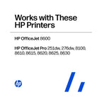 HP 950XL Black + 951 Cyan, Magenta, Yellow Ink (Black XL + CMY) | Works OfficeJet 8600 OfficeJet Pro 251dw, 276dw, 8100, 8610, 8615, 8620, 8625, 8630 | C2P01FN