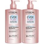 L'Oreal Paris Sulfate Free Bond Repair+ Shampoo, Hair Shampoo with Bond + Amino Acid Complex, Strengthens and Repairs Damaged or Color Treated Hair, EverPure, 6.8 Fl Oz (Packaging May Vary)