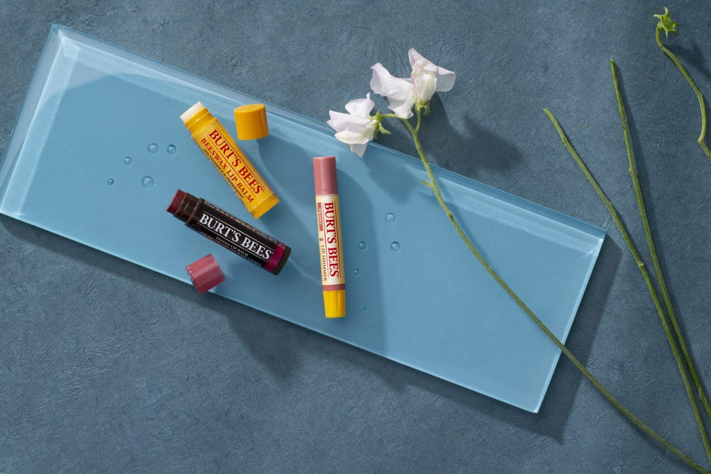 Buy now Burt's Bees Lip Balm Stocking Stuffers, Moisturizing Lip Care Holiday Gift, 100% Natural, Original Beeswax with Vitamin E & Peppermint Oil (4 Pack) at indiglob india