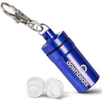 Buy now High Fidelity Ear Plugs for Hearing Protection - Discreet, Clear Ear Plugs for Concerts, Festivals & Noisy Events - Up to 18dB Background Noise Reduction Reusable Ear Plugs - Comes with Aluminum Case Smaller Fit Blue Case at indiglob india