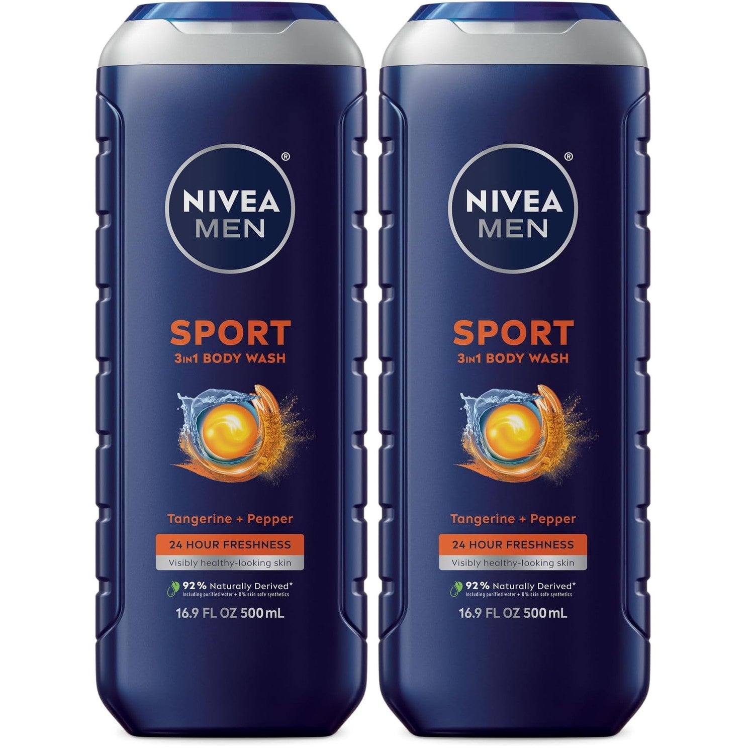 Buy now NIVEA MEN Cool Body Wash, Icy Menthol and Yuzu Scent, 3-in-1 Men's Body Wash, Face and Hair, Paraben Free, pH-Skin Friendly, 16.9 Fl Oz Bottle, Pack of 3 at indiglob india