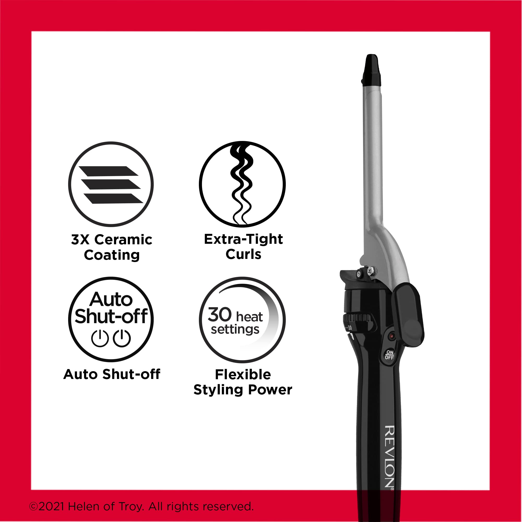 Buy now Revlon Perfect Heat Triple Ceramic Curling Iron | For Silky Smooth Spiral Curls (1/2 in) at indiglob india