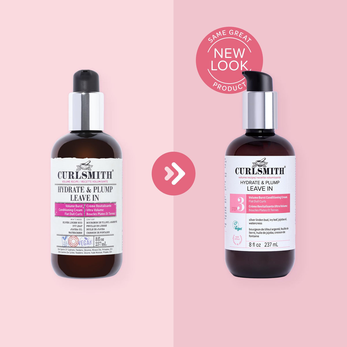 CURLSMITH Hydrate & Plump Leave In Conditioner for Curly Hair (8 oz)