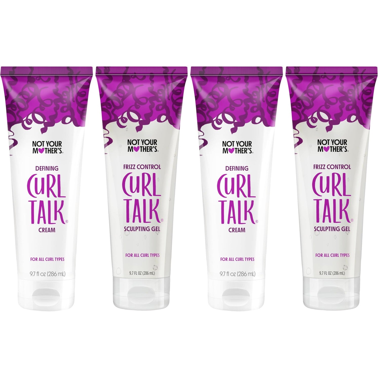 Not Your Mother's Curl Talk Frizz Control Sculpting Gel & Defining Cream - 6 fl oz Each - Tames Hair Frizz & Maximizes Definition - For All Curly Hair Types (Pack of 16)