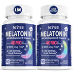NEVISS Melatonin 50 mg for Adults - Extra Strength 9-in-1 Fast Dissolve Sublingual - High Dose with Magnesium Glycinate, Vitamin D3, Ashwagandha, Lemon Balm, Chamomile, Sugar Free, Vegan,60 Tablets