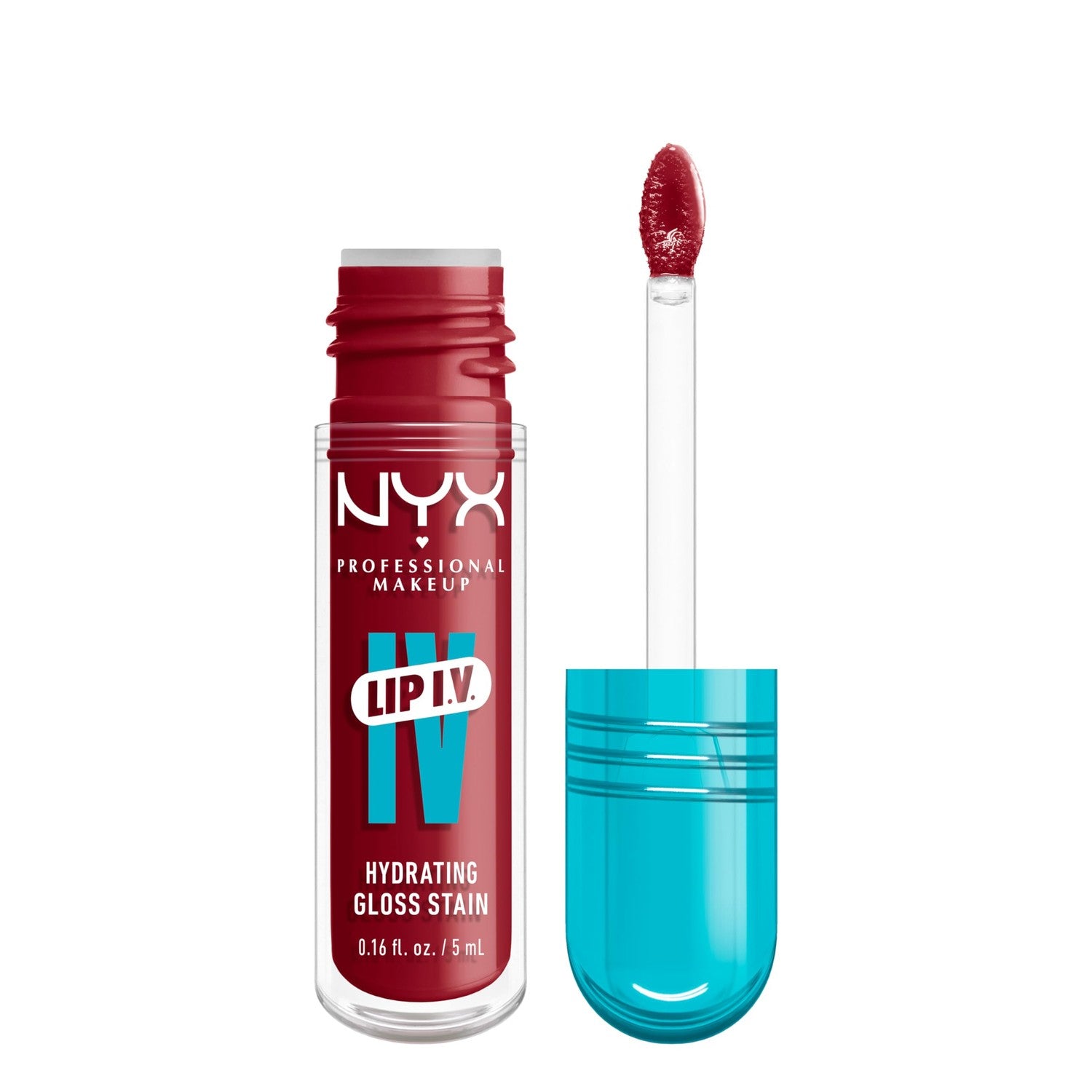 Buy now NYX PROFESSIONAL MAKEUP Lip IV Hydrating Glossy Lip Stain with 12HR Hydration - Drippin In Rose (Pink) at indiglob india
