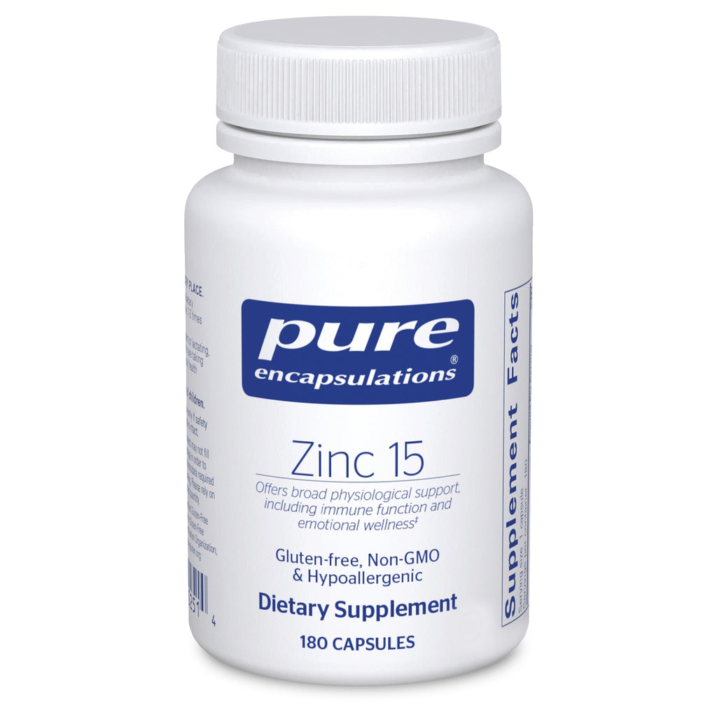 Pure Encapsulations Zinc 15 mg, 30 Capsules | Zinc Picolinate Supplement for Immune System Support, Growth and Development, Supports a Healthy Mind Set*