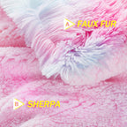 Buy now BOBOR Faux Fur Throw Blanket, Tie Dye Rainbow Sherpa Fleece Fluffy Blanket for Girls, Super Soft Fuzzy Plush Cozy Lightweight Decorative Blankets for Couch Sofa Bed (Rainbow, 59"x79") at indiglob india
