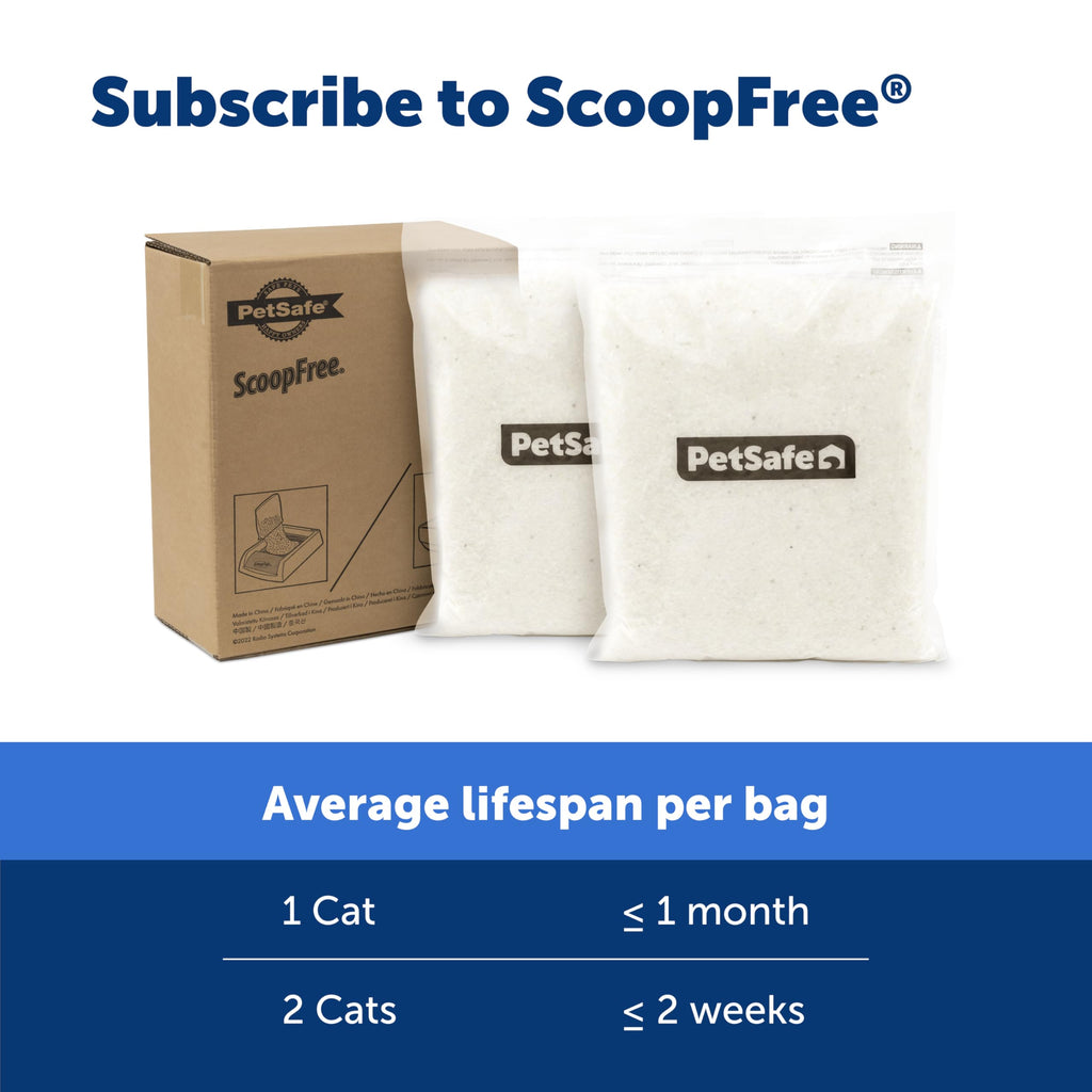 Buy now PetSafe ScoopFree Premium Natural Cat Litter - Eco-Friendly Long-Lasting Litter - High Absorbency & Low-Tracking Design - Non-Clumping Pebbles - 4.2 lb Bag - 2 Pack at indiglob india