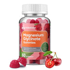 600mg Magnesium Glycinate Gummies, 120 Count | Magnesium Glycinate & Citrate Blend with Ashwagandha & Zinc, Sugar Free Vegan Cherry Gummies, 60-Day Supply