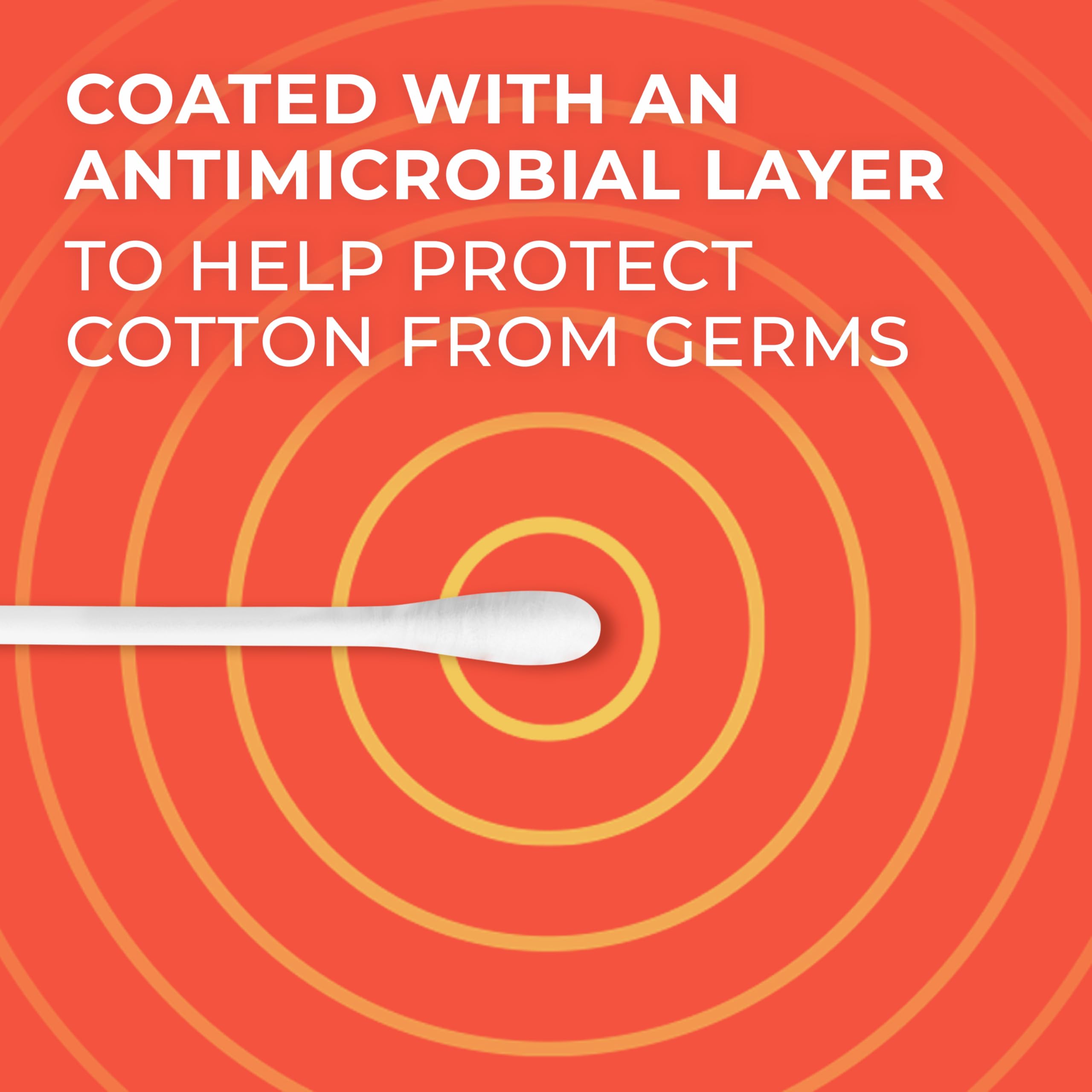Q-tips Antimicrobial Cotton Swabs Cotton Buds for Cleaning Antimicrobial Treated to Help Keep Swabs Fresher 300 Count