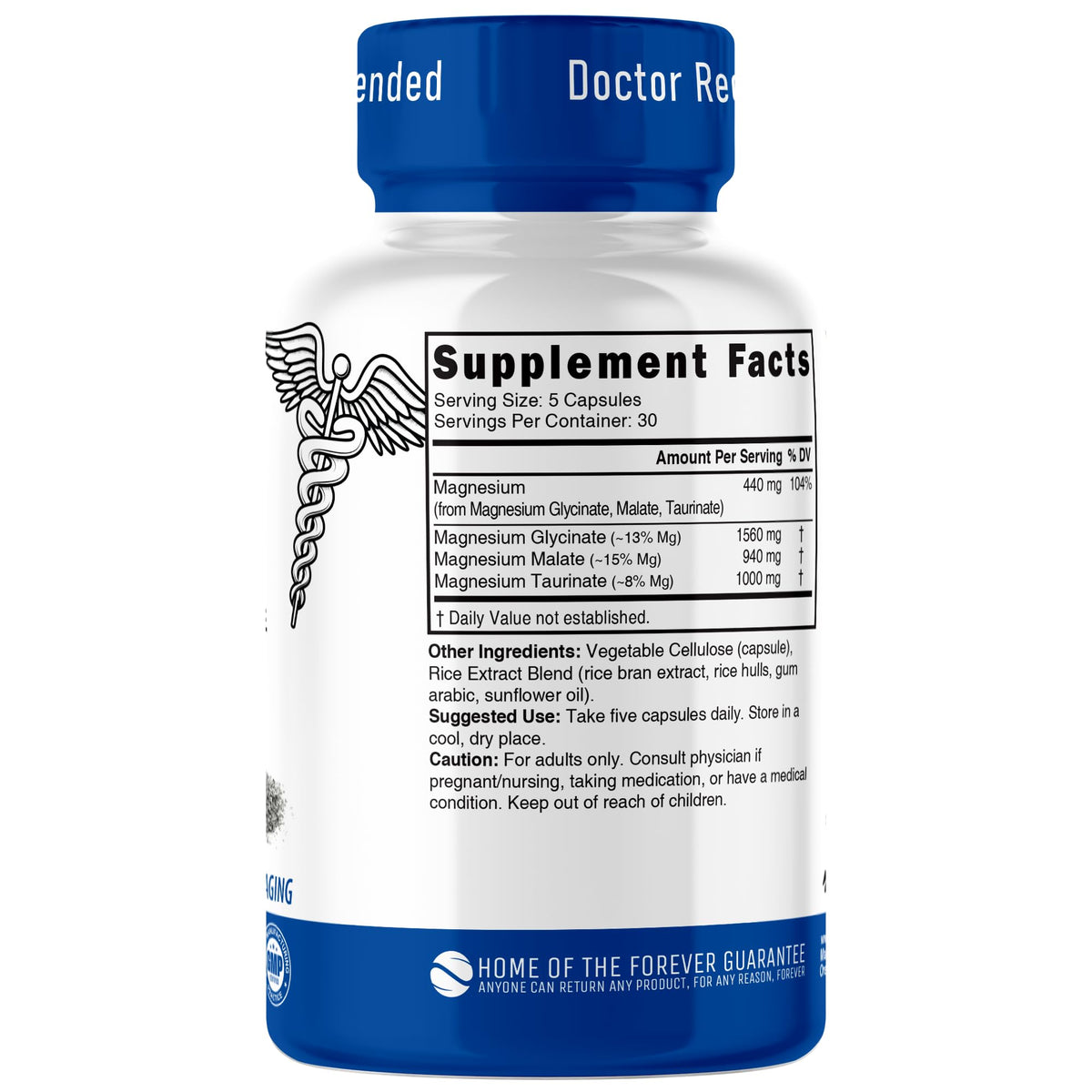 Nutri Triple Magnesium Complex, Glycinate, Malate, Taurinate, 440mg,120 Ct