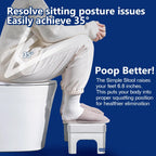 Non-Slip Potty Stool for Pooping,6.8 Inch Toilet Stool for Bathroom,Hoissuem Toilet Step Stool for Adults/Seniors/Kids