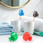 Hxezoc 12 Pack Toothbrush Covers Toothbrush Holders Travel Toothbrush Protector Cap Plastic Protective Portable Clip for Bathroom, Household Travel, Camping, School, Business